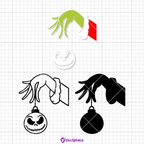 Grinch Hand Holding Jack Skellington Svg Grinch Hand SVG Christmas