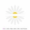Free daisy monogram SVG cut file for Cricut and Silhouette, floral flower monogram design