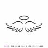 Free angel wings SVG cut file for Cricut, Silhouette, and vinyl projects