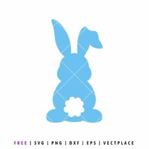 Free Easter bunny tail SVG cut file for Cricut and Silhouette Easter crafts