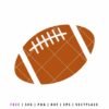 Free football ball SVG cut file for Cricut and Silhouette, American football sports design