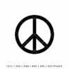 Free peace sign SVG cut file compatible with Cricut and Silhouette machines