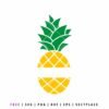 Free pineapple monogram SVG cut file for Cricut and Silhouette personalization projects