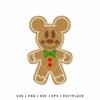 Christmas Mickey Gingerbread Cookie SVG PNG | Cut File for Cricut & Silhouette