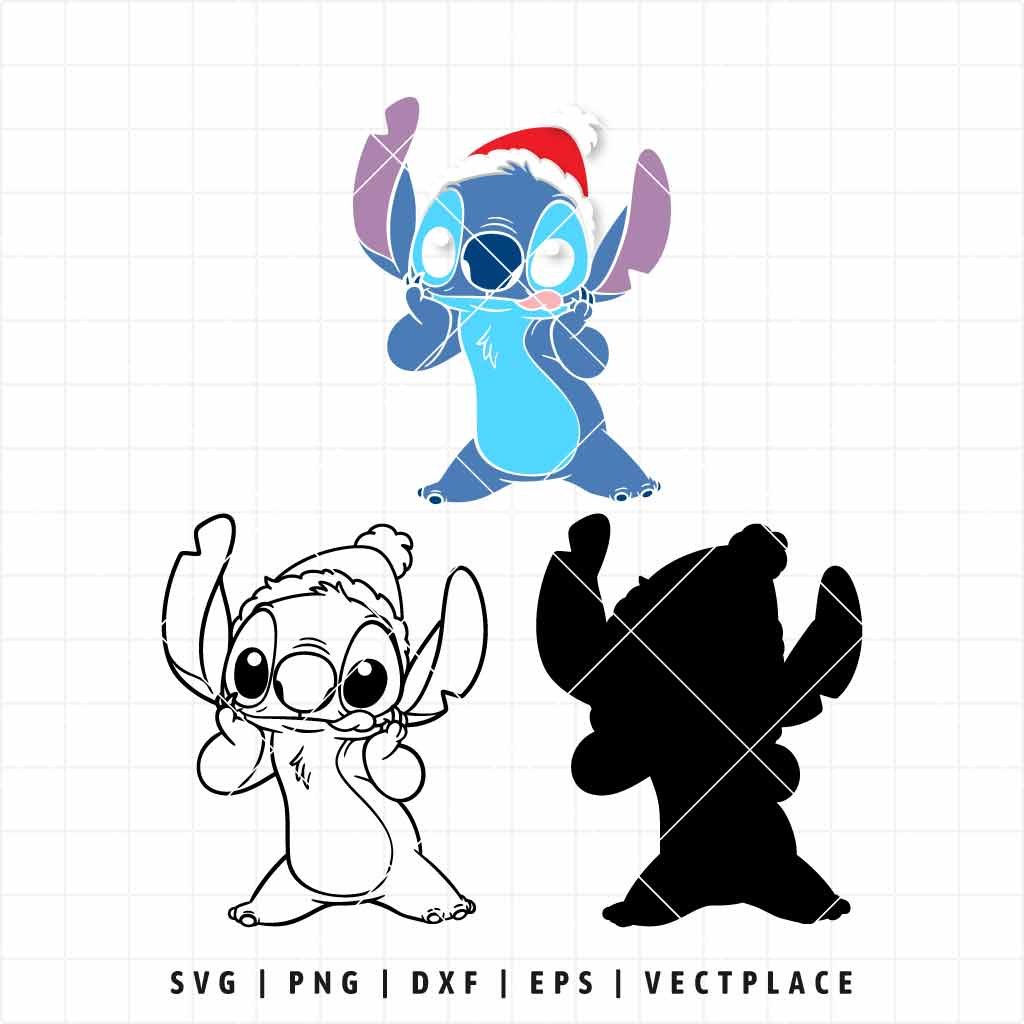 Stitch Santa Hat SVG PNG | Christmas Cut File for Cricut & Silhouette - Image 2