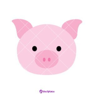 Cute Pig Face SVG