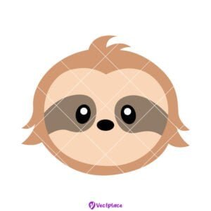 Cute Sloth Face SVG