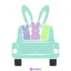 Easter Vintage Old Truck with Bunnys SVG