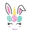 Unicorn Easter Bunny SVG