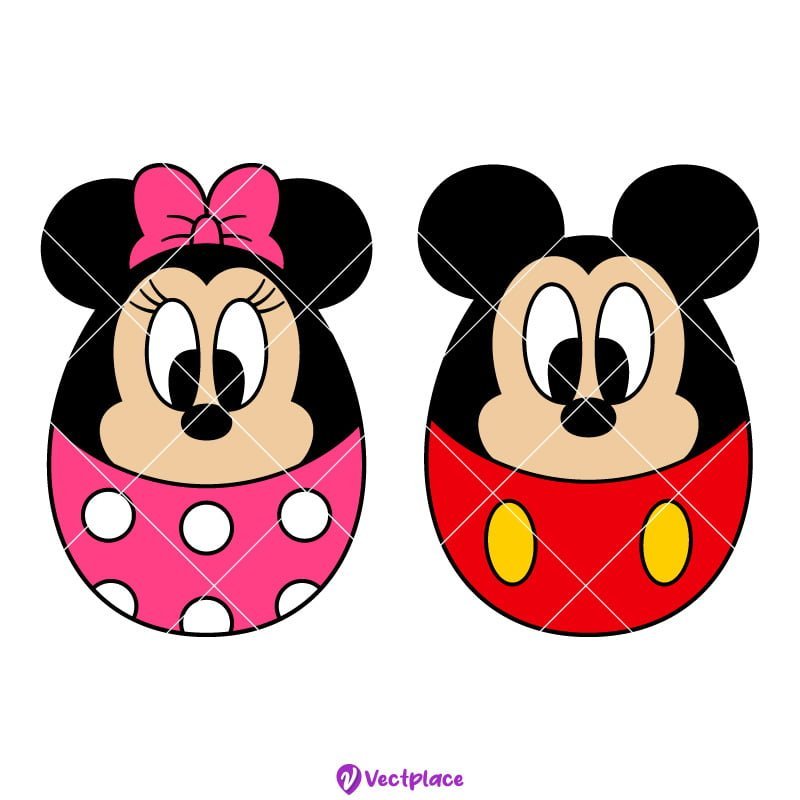 Free Easter Mickey And Minnie Mouse Svg, Easter Svg