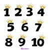 Girl Birthday Crown Number SVG