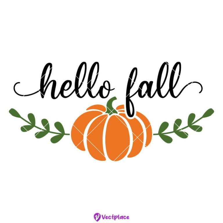 Hello Fall Svg Pumpkin Svg Vectplace