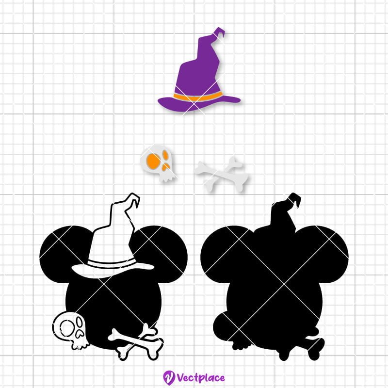 Fantasia Mickey Mouse Pumpkin Stencil