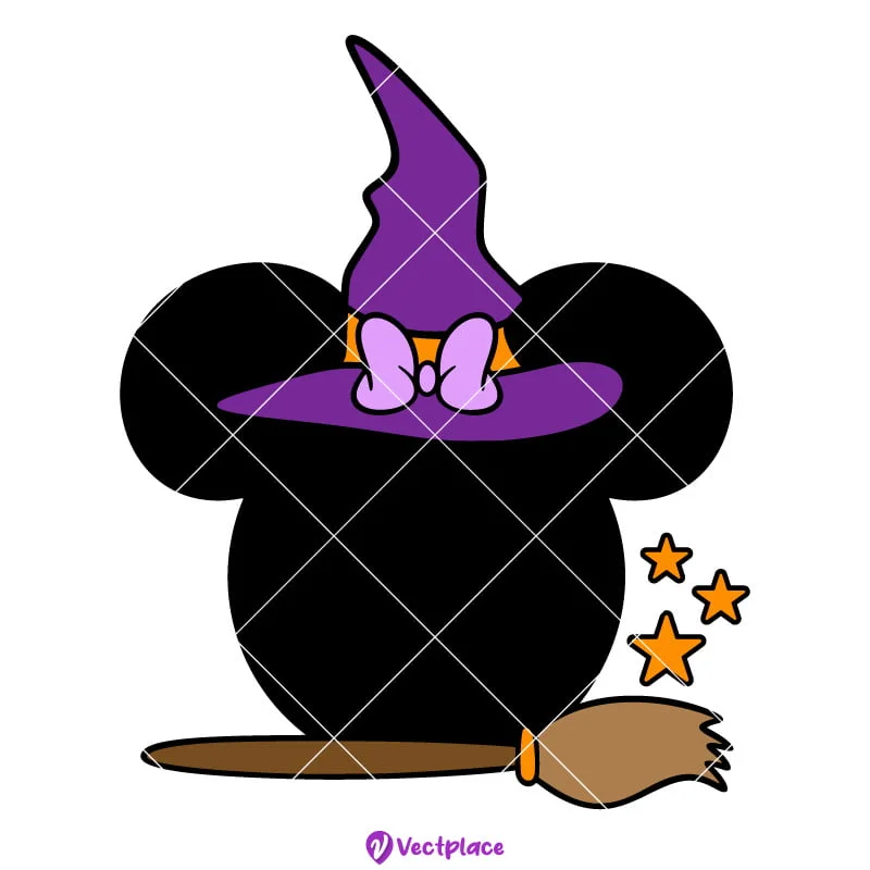 Minnie Mouse Witch Svg