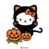Hello Kitty Witch SVG, PNG, cut file, layered, halloween HK, hello