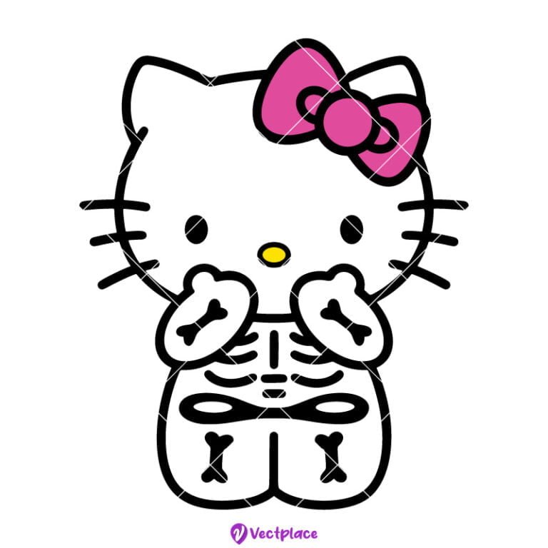 Hello Kitty Ghost Svg, Halloween Svg, Cut File, Cricut, Png, Vector