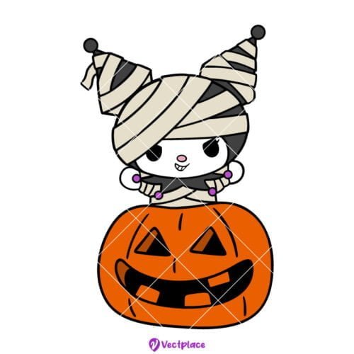 Kuromi Mummy Svg, Kuromi With Pumpkin Svg, Halloween Svg, Cut File