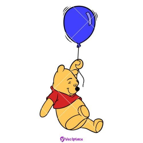 Winnie The Pooh Svg, Pooh With Balloon Svg, Cut File, Cricut, Png ...