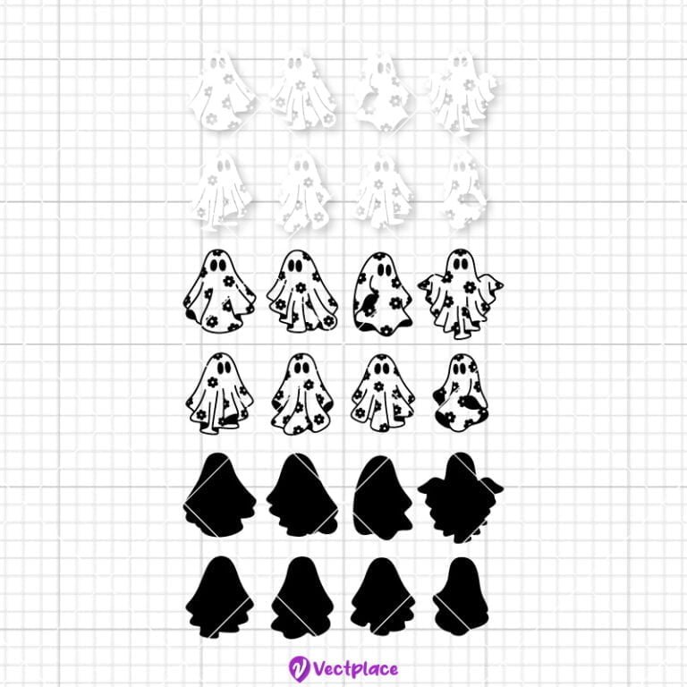 Floral Ghost Bundle Svg Spooky Season Svg Halloween Svg Cut File Cricut Png Vector Vectplace