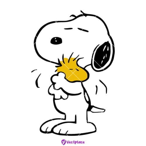 Snoopy Hugging a Woodstock Svg, Snoopy Svg, Cut File, Cricut, Png ...