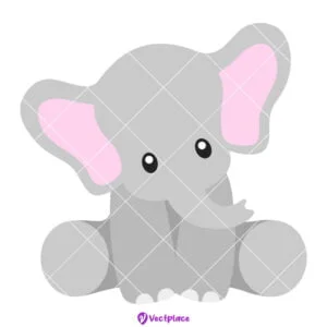 Cute Baby Elephant SVG