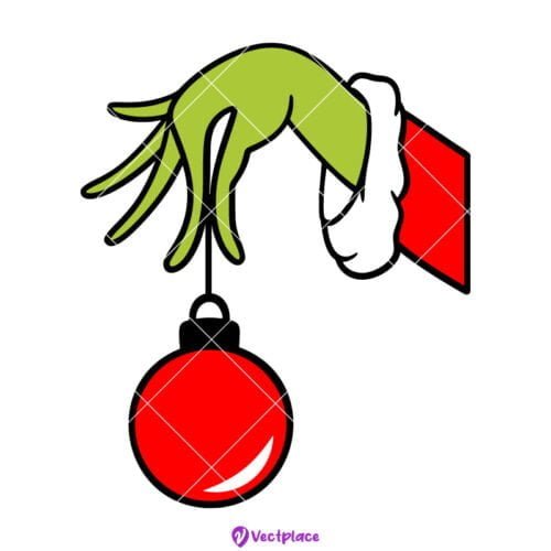 Grinch Hand Svg, Grinch Hand Holding Ornament Svg, Christmas Svg, Cut ...