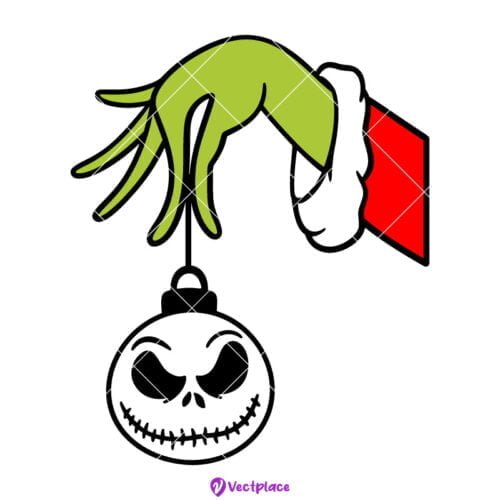 Grinch Hand Holding Jack Skellington Svg, Grinch Hand SVG, Christmas ...