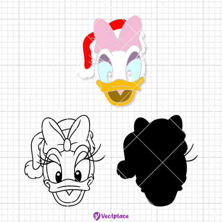 Daisy Duck Santa Svg, Christmas Svg, Cut File, Cricut, Png, Vector