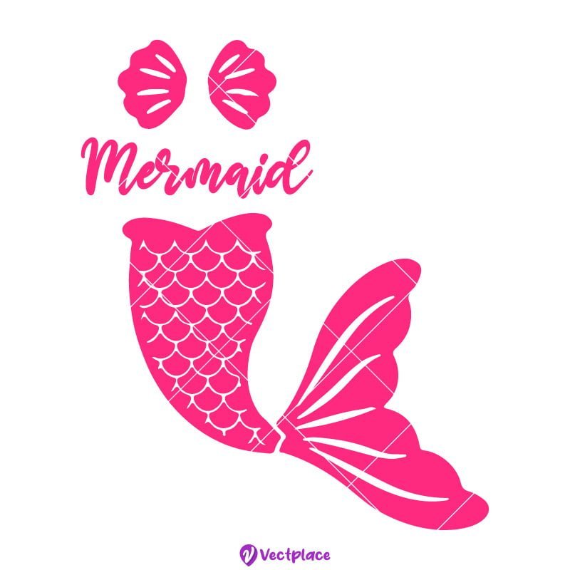 Mermaid Monogram SVG