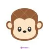 Cute Monkey Face SVG