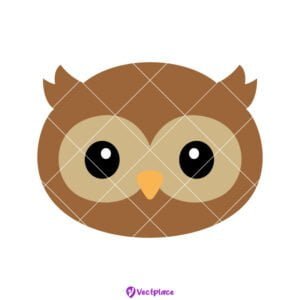 Cute Owl Face SVG