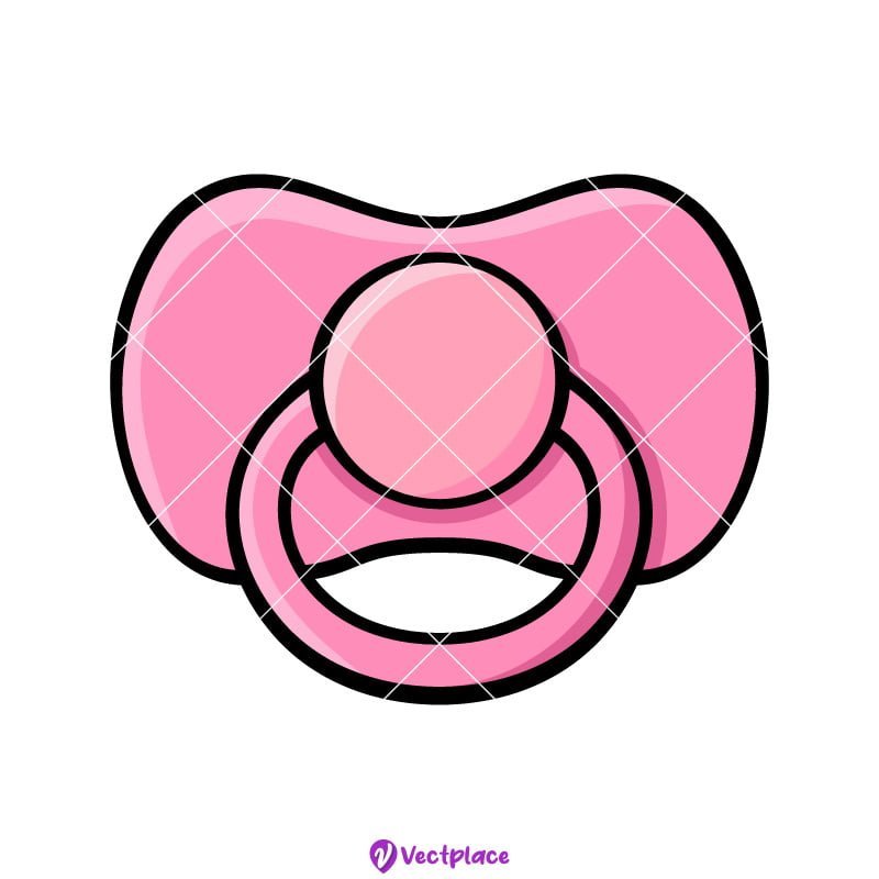 Pink Pacifier SVG