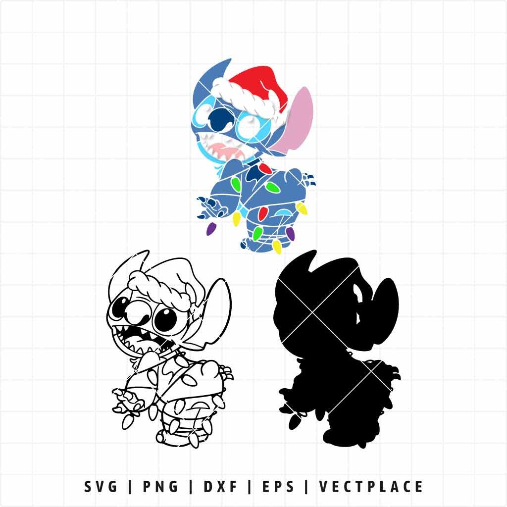 Stitch Christmas Lights SVG PNG | Cute Cut File for Cricut and Silhouette - Image 2