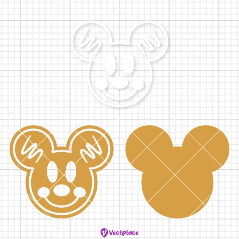 Mickey Mouse Gingerbread Svg, Christmas Svg, Cut File, Cricut, Png