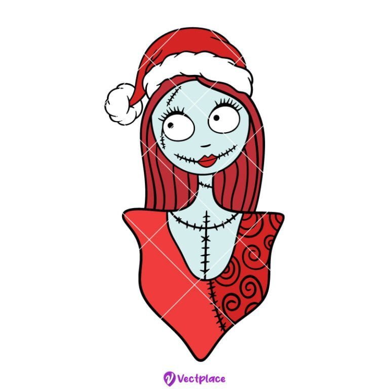 Sally Santa Svg, Nightmare Before Christmas Svg, Sally Christmas Svg, Cut File, Cricut, Png 