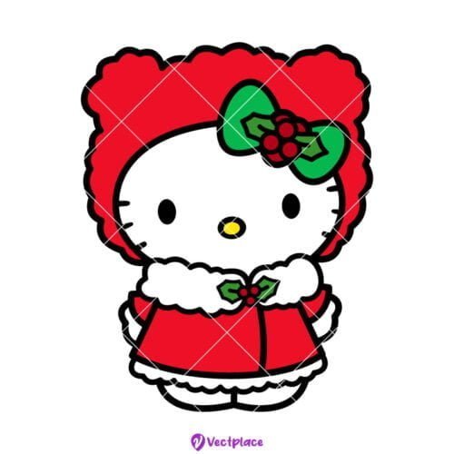 Hello Kitty Christmas Svg, Hello Kitty Santa Svg, Cut File, Cricut, Png ...