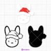 Bad Bunny Santa Hat Svg Bad Bunny Svg Christmas Svg Cut File Cricut Png Vector Vectplace