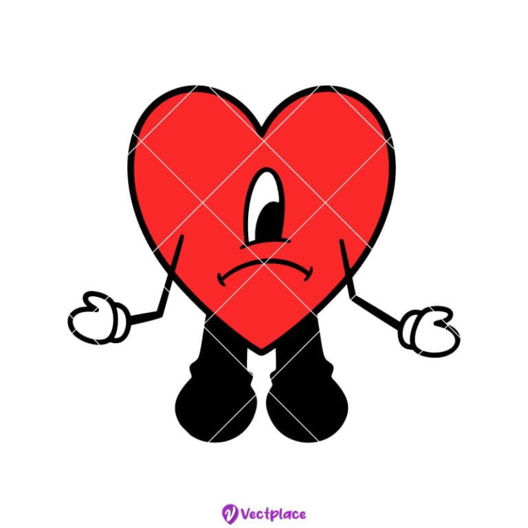 Bad Bunny Heart Svg, Cut File, Cricut, Png, Vector Vectplace