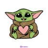 Baby Yoda Heart Valentine’s Day SVG