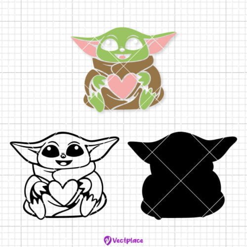 Baby Yoda Heart Svg, Star Wars Svg, Valentine's Day Svg, Cut File ...