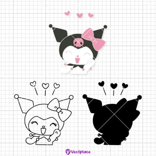 Kuromi Svg, Valentine's Day Svg, Cut File, Cricut, Png, Vector - Vectplace