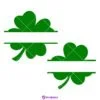 St. Patrick's Day Shamrock Split Name Frame SVG