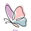 Butterfly Line SVG