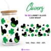 Mickey Mouse Svg, Patrick's Day Svg for Libbey 16oz Can Glass