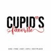 Cupid’s Favorite funny Valentine SVG with bold text and script lettering