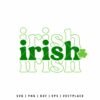 Irish SVG layered text design with shamrock for St Patrick’s Day Cricut and Silhouette projects