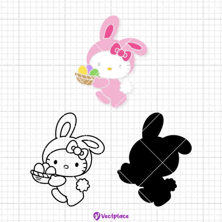 Hello Kitty Easter Bunny SVG - Vectplace