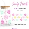 Valentine's Candy Hearts Svg for Libbey 16oz Can Glass