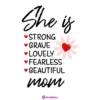 She Is Strong SVG for Mother's Day