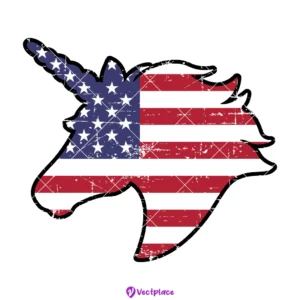 American Flag Unicorn SVG for 4th Of July